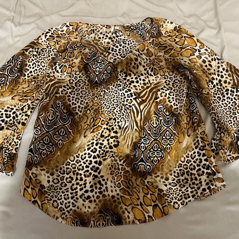 Cheetah print blouse